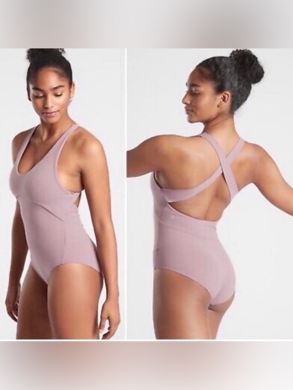 Athleta Mauve Pirouette Leotard (Medium)